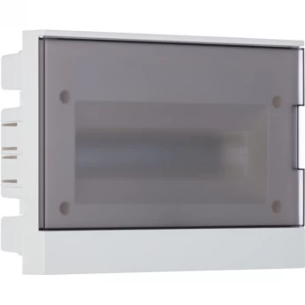Бокс в нишу ABB BASIC E 12М серая прозрачная дверь (с клеммами)