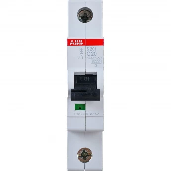 Выключатель автоматический модульный ABB S201 1п C 20А 6кА C20